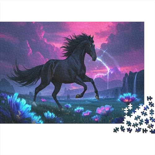 Pferd Puzzles Mit 1000 Stücken Für Erwachsene Naturwunder EIN Unmögliches Geschicklichkeitsspiel Formpuzzel Lernspiel Spielzeug Geschenk Home-Dekoration 1000pcs (75x50cm) von YYVKPMLXC