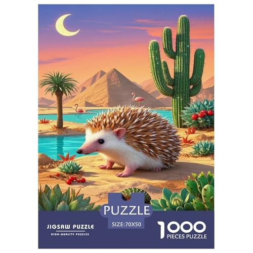 Puzzle Afrikanischer Zwergigel Mit 1000 Teilen Für Erwachsene,Wüstenoase EIN Unmögliches Geschicklichkeitsspiel Familien-Puzzlespiel Home-Dekoration 70x50cm/1000pcs Puzzle Afrikanischer Zwergigel Mit 1000 Teilen Für Erwachsene,Wüstenoase EIN Unmögliches Geschicklichkeitsspiel Familien-Puzzlespiel Home-Dekoration 70x50cm/1000pcs von YYVKPMLXC