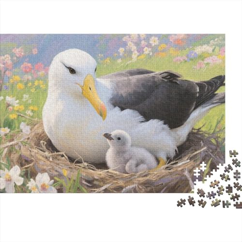 Puzzle Albatros Aus 1000 Stücken Für Erwachsene,Blumenfeldvogel EIN Unmögliches Geschicklichkeitsspiel, Lernspiel Spielzeug Geschenk Home-Dekoration 1000pcs (75x50cm) von YYVKPMLXC