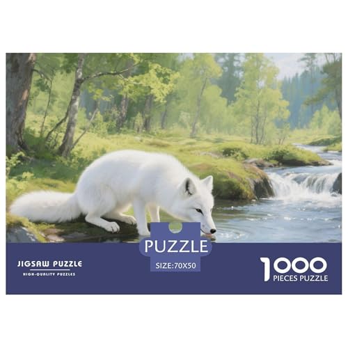 Puzzle Arktischer Fuchs Mit 1000 Teilen Für Erwachsene,Waldbach Anspruchsvolles Spielzeug Schnipselpuzzle, Intelligenz-Puzzle Home-Dekoration 70x50cm/1000pcs Puzzle Arktischer Fuchs Mit 1000 Teilen Für Erwachsene,Waldbach Anspruchsvolles Spielzeug Schnipselpuzzle, Intelligenz-Puzzle Home-Dekoration 70x50cm/1000pcs von YYVKPMLXC