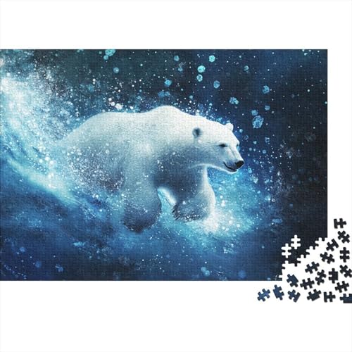 Puzzle Aus 1000 Stücken Für Erwachsene Eisbär Anspruchsvolles Spielzeug Arctic Ozean Schnipselpuzzle Lernspiel Spielzeug Geschenk Home-Dekoration 1000pcs (75x50cm) von YYVKPMLXC