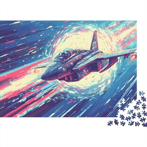Puzzle Aus 1000 Stücken Für Erwachsene Kampfflugzeug Anspruchsvolles Spielzeug Kosmischer Sternenhimmel Schnipselpuzzle Lernspiel Spielzeug Geschenk Home-Dekoration 1000pcs (75x50cm) von YYVKPMLXC