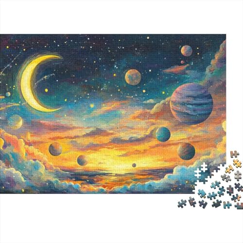 Puzzle Aus 1000 Stücken Für Erwachsene Kosmischer Sternenhimmel Anspruchsvolles Spielzeug Planet Schnipselpuzzle Lernspiel Spielzeug Geschenk Home-Dekoration 1000pcs (75x50cm) von YYVKPMLXC