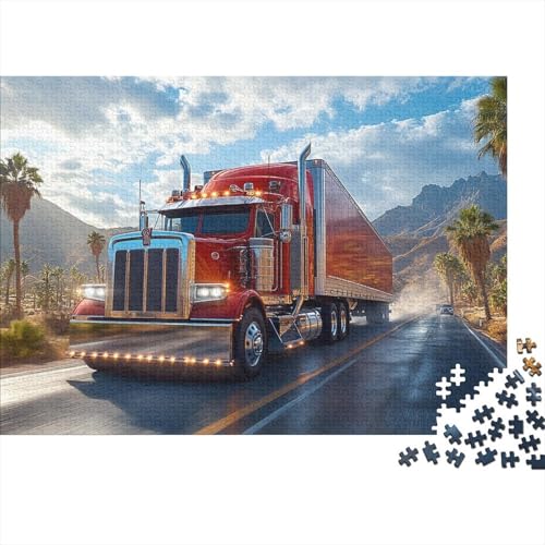 Puzzle Aus 1000 Stücken Für Erwachsene Lastkraftwagen Anspruchsvolles Spielzeug Bergstraße Schnipselpuzzle Lernspiel Spielzeug Geschenk Home-Dekoration 1000pcs (75x50cm) von YYVKPMLXC