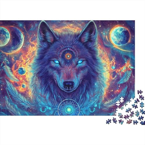 Puzzle Aus 1000 Stücken Für Erwachsene Wolf Herausforderungsspielzeug Artistic Natürliche Ökologie Holzpuzzles Familien-Puzzlespiel Home-Dekoration 1000pcs (75x50cm) von YYVKPMLXC