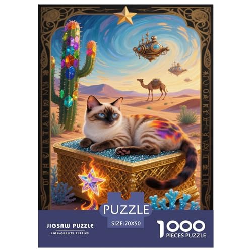 Puzzle Bengalkatze Aus 1000 Stücken Für Erwachsene,Wüstenlandschaft EIN Unmögliches Geschicklichkeitsspiel, Lernspiel Spielzeug Geschenk Home-Dekoration 70x50cm/1000pcs Puzzle Bengalkatze Aus 1000 Stücken Für Erwachsene,Wüstenlandschaft EIN Unmögliches Geschicklichkeitsspiel, Lernspiel Spielzeug Geschenk Home-Dekoration 70x50cm/1000pcs von YYVKPMLXC