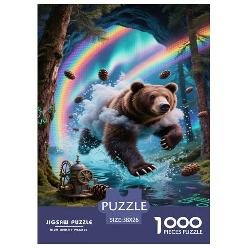 Puzzle Braunbär Aus 1000 Stücken Für Erwachsene,Fantastische Wald EIN Unmögliches Geschicklichkeitsspiel, Lernspiel Spielzeug Geschenk Home-Dekoration 38x26cm/1000pcs Puzzle Braunbär Aus 1000 Stücken Für Erwachsene,Fantastische Wald EIN Unmögliches Geschicklichkeitsspiel, Lernspiel Spielzeug Geschenk Home-Dekoration 38x26cm/1000pcs von YYVKPMLXC