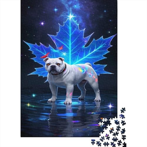 Puzzle Bulldogge Mit 1000 Teilen Für Erwachsene, Anspruchsvolles Spielzeug Fantastischer Sternenhimmel Holzpuzzles Lernspiel Spielzeug Geschenk Home-Dekoration 1000pcs (75x50cm) von YYVKPMLXC