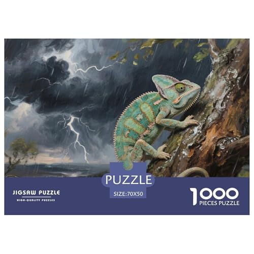 Puzzle Chamäleon Mit 1000 Teilen Für Erwachsene,Gewitterwald Anspruchsvolles Spielzeug Lernspiel Spielzeug Geschenk Home-Dekoration 70x50cm/1000pcs Puzzle Chamäleon Mit 1000 Teilen Für Erwachsene,Gewitterwald Anspruchsvolles Spielzeug Lernspiel Spielzeug Geschenk Home-Dekoration 70x50cm/1000pcs von YYVKPMLXC