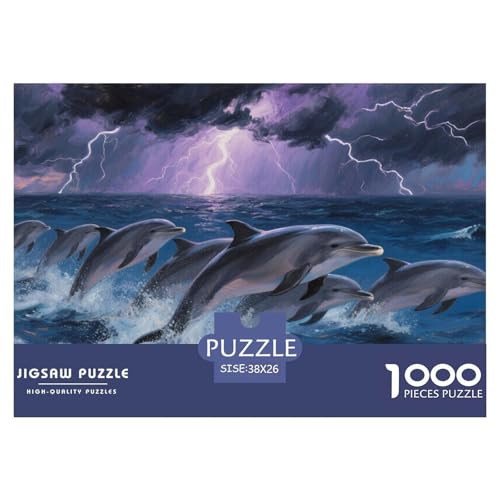 Puzzle Delfine Mit 1000 Teilen Für Erwachsene,Gewittermeer EIN Unmögliches Geschicklichkeitsspiel Lernspiel Spielzeug Geschenk Home-Dekoration 38x26cm/1000pcs Puzzle Delfine Mit 1000 Teilen Für Erwachsene,Gewittermeer EIN Unmögliches Geschicklichkeitsspiel Lernspiel Spielzeug Geschenk Home-Dekoration 38x26cm/1000pcs von YYVKPMLXC