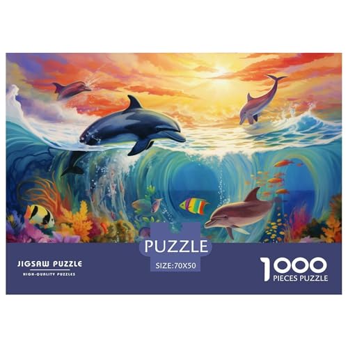 Puzzle Delfins Mit 1000 Teilen Für Erwachsene,Unterwasserwelt Anspruchsvolles Spielzeug Lernspiel Spielzeug Geschenk Home-Dekoration 70x50cm/1000pcs Puzzle Delfins Mit 1000 Teilen Für Erwachsene,Unterwasserwelt Anspruchsvolles Spielzeug Lernspiel Spielzeug Geschenk Home-Dekoration 70x50cm/1000pcs von YYVKPMLXC