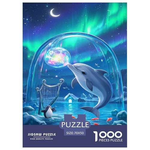 Puzzle Delphin 1000 Stücken Für Erwachsene,EIS- und Schneelandschaft EIN Unmögliches Geschicklichkeitsspiel Lernspiel Spielzeug Geschenk Home-Dekoration 70x50cm/1000pcs Puzzle Delphin 1000 Stücken Für Erwachsene,EIS- und Schneelandschaft EIN Unmögliches Geschicklichkeitsspiel Lernspiel Spielzeug Geschenk Home-Dekoration 70x50cm/1000pcs von YYVKPMLXC