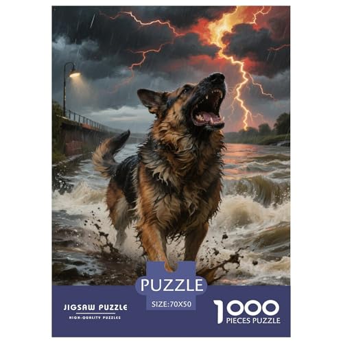 Puzzle Deutscher Schäferhund Aus 1000 Stücken Für Erwachsene,Sturmszene EIN Unmögliches Geschicklichkeitsspiel, Lernspiel Spielzeug Geschenk Home-Dekoration 70x50cm/1000pcs Puzzle Deutscher Schäferhund Aus 1000 Stücken Für Erwachsene,Sturmszene EIN Unmögliches Geschicklichkeitsspiel, Lernspiel Spielzeug Geschenk Home-Dekoration 70x50cm/1000pcs von YYVKPMLXC