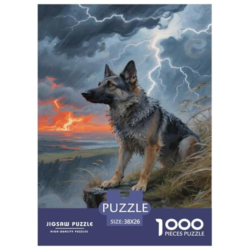 Puzzle Deutscher Schäferhund Mit 1000 Teilen Für Erwachsene,Sturmszene EIN Unmögliches Geschicklichkeitsspiel Familien-Puzzlespiel Home-Dekoration 38x26cm/1000pcs Puzzle Deutscher Schäferhund Mit 1000 Teilen Für Erwachsene,Sturmszene EIN Unmögliches Geschicklichkeitsspiel Familien-Puzzlespiel Home-Dekoration 38x26cm/1000pcs von YYVKPMLXC