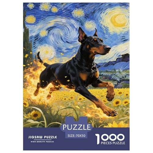 Puzzle Dobermann Mit 1000 Teilen Für Erwachsene,Sonnenblume EIN Unmögliches Geschicklichkeitsspiel Lernspiel Spielzeug Geschenk Home-Dekoration 70x50cm/1000pcs Puzzle Dobermann Mit 1000 Teilen Für Erwachsene,Sonnenblume EIN Unmögliches Geschicklichkeitsspiel Lernspiel Spielzeug Geschenk Home-Dekoration 70x50cm/1000pcs von YYVKPMLXC