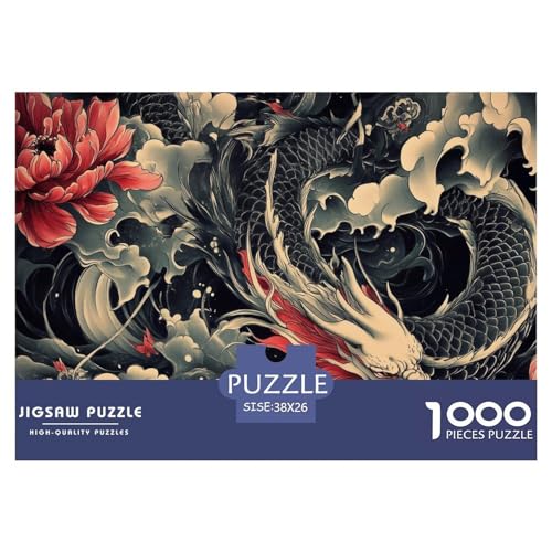 Puzzle Drache Aus 1000 Stücken Für Erwachsene,Pfingstrose EIN Unmögliches Geschicklichkeitsspiel, Lernspiel Spielzeug Geschenk Home-Dekoration 38x26cm/1000pcs Puzzle Drache Aus 1000 Stücken Für Erwachsene,Pfingstrose EIN Unmögliches Geschicklichkeitsspiel, Lernspiel Spielzeug Geschenk Home-Dekoration 38x26cm/1000pcs von YYVKPMLXC