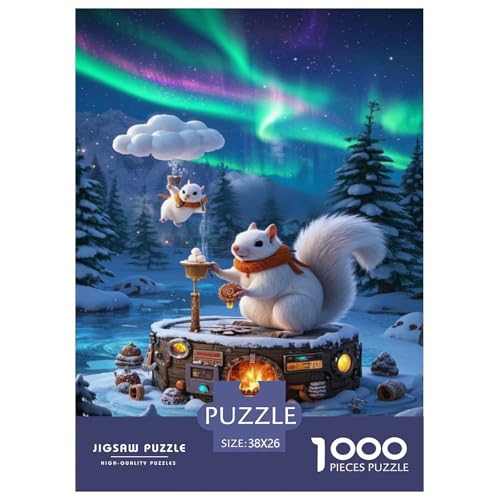 Puzzle Eichhörnchen Mit 1000 Teilen Für Erwachsene,Schneelandschaft EIN Unmögliches Geschicklichkeitsspiel Lernspiel Spielzeug Geschenk Home-Dekoration 38x26cm/1000pcs Puzzle Eichhörnchen Mit 1000 Teilen Für Erwachsene,Schneelandschaft EIN Unmögliches Geschicklichkeitsspiel Lernspiel Spielzeug Geschenk Home-Dekoration 38x26cm/1000pcs von YYVKPMLXC