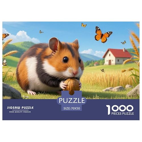 Puzzle Europäischer Hamster Mit 1000 Teilen Für Erwachsene,Pastorale Anspruchsvolles Spielzeug Lernspiel Spielzeug Geschenk Home-Dekoration 70x50cm/1000pcs von YYVKPMLXC