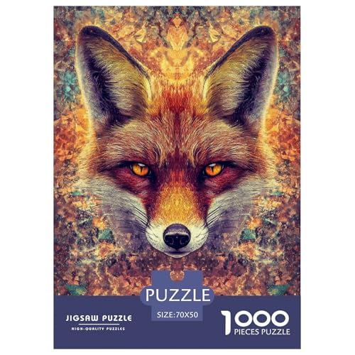 Puzzle Fuchs Mit 1000 Teilen Für Erwachsene,Herbstwald Anspruchsvolles Spielzeug Lernspiel Spielzeug Geschenk Home-Dekoration 70x50cm/1000pcs von YYVKPMLXC