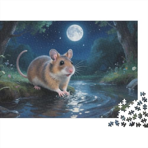 Puzzle Hamster 1000 Teilen Für Erwachsene,Mond Bach Szene Intelligenz-Puzzle Herausforderungsspielzeug, Familien-Puzzlespiel Home-Dekoration 1000pcs (75x50cm) von YYVKPMLXC