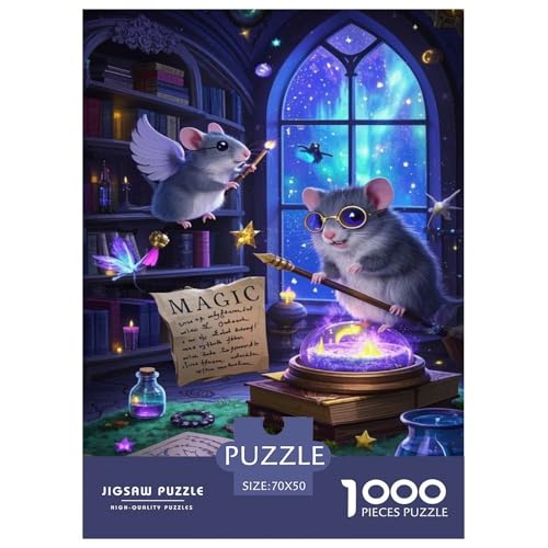 Puzzle Hamster Mit 1000 Teilen Für Erwachsene,Fantasie-Studium Anspruchsvolles Spielzeug Lernspiel Spielzeug Geschenk Home-Dekoration 70x50cm/1000pcs von YYVKPMLXC