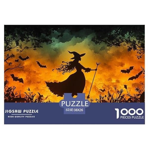 Puzzle Hexe Aus 1000 Stücken Für Erwachsene,Dämmerungsszene EIN Unmögliches Geschicklichkeitsspiel, Lernspiel Spielzeug Geschenk Home-Dekoration 38x26cm/1000pcs Puzzle Hexe Aus 1000 Stücken Für Erwachsene,Dämmerungsszene EIN Unmögliches Geschicklichkeitsspiel, Lernspiel Spielzeug Geschenk Home-Dekoration 38x26cm/1000pcs von YYVKPMLXC