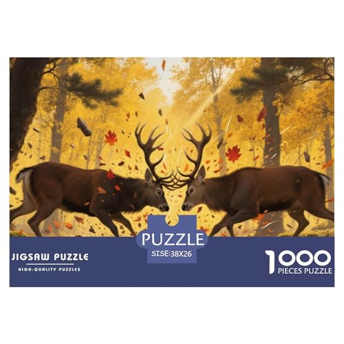Puzzle Hirsch Mit 1000 Teilen Für Erwachsene,Herbstwald EIN Unmögliches Geschicklichkeitsspiel Lernspiel Spielzeug Geschenk Home-Dekoration 38x26cm/1000pcs Puzzle Hirsch Mit 1000 Teilen Für Erwachsene,Herbstwald EIN Unmögliches Geschicklichkeitsspiel Lernspiel Spielzeug Geschenk Home-Dekoration 38x26cm/1000pcs von YYVKPMLXC