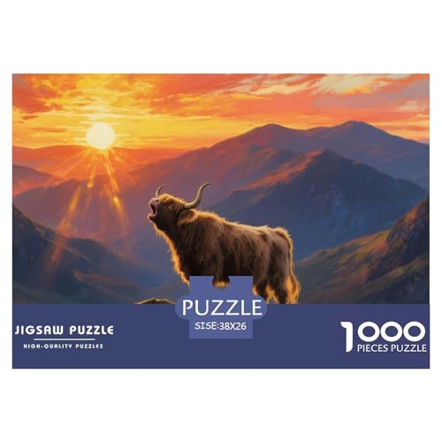 Puzzle Hochlandrinder 1000 Teilen Für Erwachsene,Sonnenuntergang Berg Intelligenz-Puzzle Herausforderungsspielzeug, Familien-Puzzlespiel Home-Dekoration 38x26cm/1000pcs Puzzle Hochlandrinder 1000 Teilen Für Erwachsene,Sonnenuntergang Berg Intelligenz-Puzzle Herausforderungsspielzeug, Familien-Puzzlespiel Home-Dekoration 38x26cm/1000pcs von YYVKPMLXC