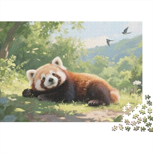 Puzzle Kleine Panda Mit 1000 Teilen Für Erwachsene,Waldszene EIN Unmögliches Geschicklichkeitsspiel Lernspiel Spielzeug Geschenk Home-Dekoration 1000pcs (75x50cm) von YYVKPMLXC