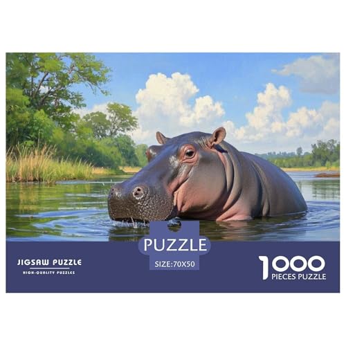 Puzzle Kleiner Nilpferd Aus 1000 Stücken Für Erwachsene,Wildtiere Anspruchsvolles Spielzeug Familien-Puzzlespiel Home-Dekoration 70x50cm/1000pcs Puzzle Kleiner Nilpferd Aus 1000 Stücken Für Erwachsene,Wildtiere Anspruchsvolles Spielzeug Familien-Puzzlespiel Home-Dekoration 70x50cm/1000pcs von YYVKPMLXC