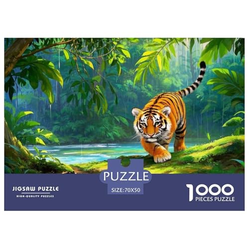 Puzzle Kleiner Tiger Aus 1000 Stücken Für Erwachsene,Tropischen Regenwald EIN Unmögliches Geschicklichkeitsspiel, Lernspiel Spielzeug Geschenk Home-Dekoration 70x50cm/1000pcs von YYVKPMLXC