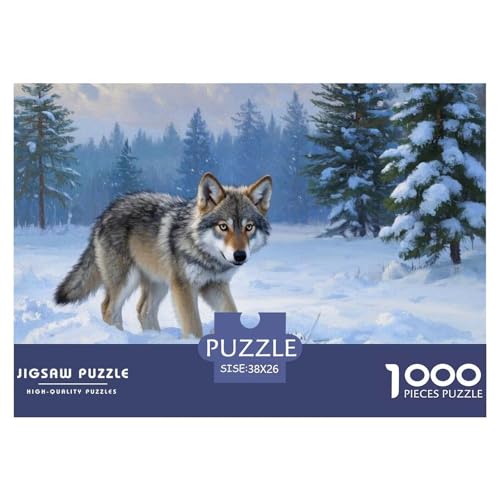 Puzzle Kleiner Wolf Mit 1000 Teilen Für Erwachsene,Waldschneesicht Anspruchsvolles Spielzeug Schnipselpuzzle, Intelligenz-Puzzle Home-Dekoration 38x26cm/1000pcs Puzzle Kleiner Wolf Mit 1000 Teilen Für Erwachsene,Waldschneesicht Anspruchsvolles Spielzeug Schnipselpuzzle, Intelligenz-Puzzle Home-Dekoration 38x26cm/1000pcs von YYVKPMLXC