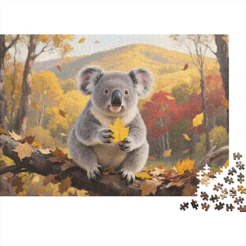 Puzzle Koala 1000 Stücken Für Erwachsene,Herbstwald EIN Unmögliches Geschicklichkeitsspiel Lernspiel Spielzeug Geschenk Home-Dekoration 1000pcs (75x50cm) von YYVKPMLXC