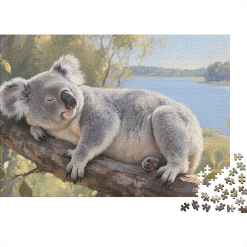 Puzzle Koala Mit 1000 Teilen Für Erwachsene,Flussufer Landschaft EIN Unmögliches Geschicklichkeitsspiel Lernspiel Spielzeug Geschenk Home-Dekoration 1000pcs (75x50cm) von YYVKPMLXC
