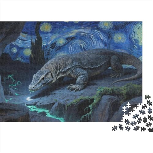 Puzzle Komodo-Drache Mit 1000 Teilen Für Erwachsene,Fantasie Höhle EIN Unmögliches Geschicklichkeitsspiel Familien-Puzzlespiel Home-Dekoration 1000pcs (75x50cm) von YYVKPMLXC