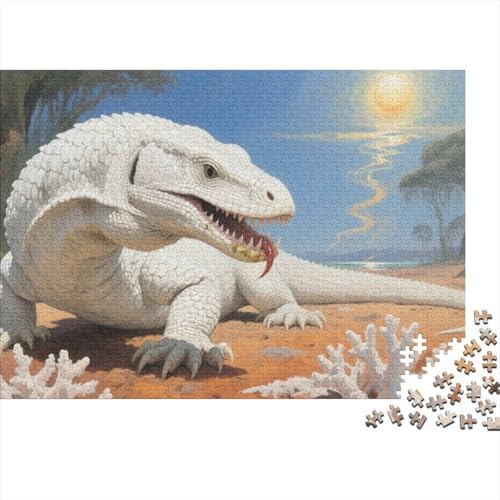 Puzzle Komodo-Drache Mit 1000 Teilen Für Erwachsene,Fantastisches Reptil EIN Unmögliches Geschicklichkeitsspiel Familien-Puzzlespiel Home-Dekoration 1000pcs (75x50cm) von YYVKPMLXC