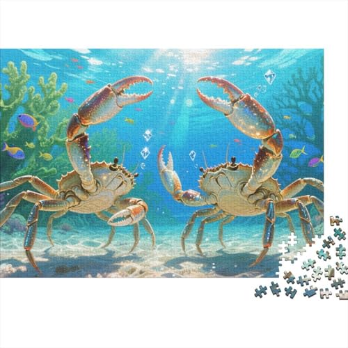 Puzzle Krabbe 1000 Stücken Für Erwachsene,Meeresleben am Korallenriff Intelligenz-Puzzle Herausforderungsspielzeug, Familien-Puzzlespiel Home-Dekoration 1000pcs (75x50cm) von YYVKPMLXC
