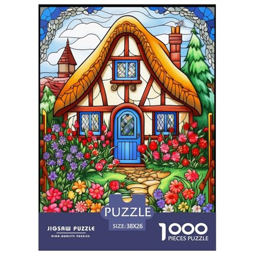 Puzzle Landhaus Mit 1000 Teilen Für Erwachsene,Blumenumrandetes Haus Anspruchsvolles Spielzeug Lernspiel Spielzeug Geschenk Home-Dekoration 38x26cm/1000pcs Puzzle Landhaus Mit 1000 Teilen Für Erwachsene,Blumenumrandetes Haus Anspruchsvolles Spielzeug Lernspiel Spielzeug Geschenk Home-Dekoration 38x26cm/1000pcs von YYVKPMLXC