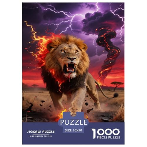 Puzzle Löwe Mit 1000 Teilen Für Erwachsene,Graslandsturm Anspruchsvolles Spielzeug Lernspiel Spielzeug Geschenk Home-Dekoration 70x50cm/1000pcs Puzzle Löwe Mit 1000 Teilen Für Erwachsene,Graslandsturm Anspruchsvolles Spielzeug Lernspiel Spielzeug Geschenk Home-Dekoration 70x50cm/1000pcs von YYVKPMLXC