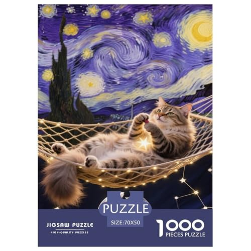 Puzzle Maine-Coon-Kater Mit 1000 Teilen Für Erwachsene,Sternenhimmel Anspruchsvolles Spielzeug Lernspiel Spielzeug Geschenk Home-Dekoration 70x50cm/1000pcs Puzzle Maine-Coon-Kater Mit 1000 Teilen Für Erwachsene,Sternenhimmel Anspruchsvolles Spielzeug Lernspiel Spielzeug Geschenk Home-Dekoration 70x50cm/1000pcs von YYVKPMLXC