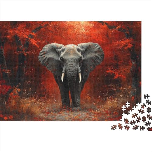 Puzzle Mit 1000 Teilen Für Erwachsene Elefant Anspruchsvolles Spielzeug Wald Formpuzzel Lernspiel Spielzeug Geschenk Home-Dekoration 1000pcs (75x50cm) von YYVKPMLXC