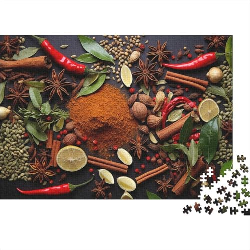 Puzzle Mit 1000 Teilen Für Erwachsene Farbenfrochte Gewürze Anspruchsvolles Spielzeug Farbenfroh Ingredients Formpuzzel Lernspiel Spielzeug Geschenk Home-Dekoration 1000pcs (75x50cm) von YYVKPMLXC