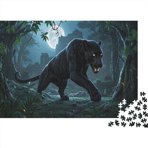 Puzzle Mit 1000 Teilen Für Erwachsene Leopard Herausforderungsspielzeug Tropical RainSavannenlandschaft Holzpuzzles Familien-Puzzlespiel Home-Dekoration 1000pcs (75x50cm) von YYVKPMLXC