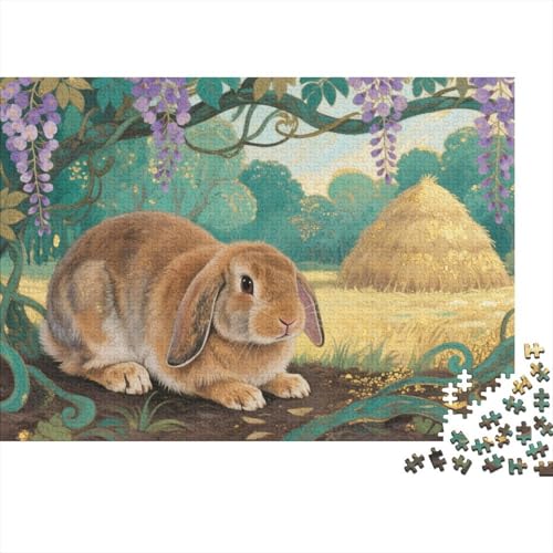 Puzzle Niederländischer Fallschlaghase Mit 1000 Teilen Für Erwachsene,Bezaubertes Idyll Anspruchsvolles Spielzeug Lernspiel Spielzeug Geschenk Home-Dekoration 1000pcs (75x50cm) von YYVKPMLXC