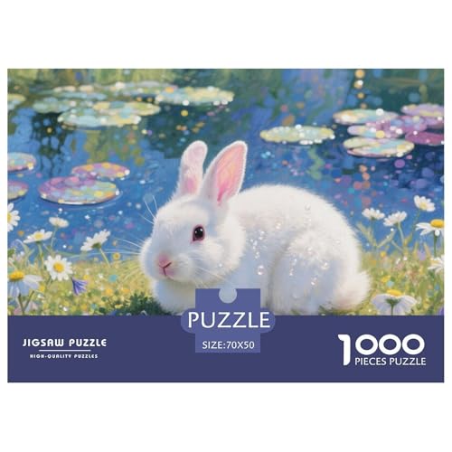 Puzzle Niederländischer Zwerghase Mit 1000 Teilen Für Erwachsene,Frühlingsgarten Anspruchsvolles Spielzeug Lernspiel Spielzeug Geschenk Home-Dekoration 70x50cm/1000pcs von YYVKPMLXC