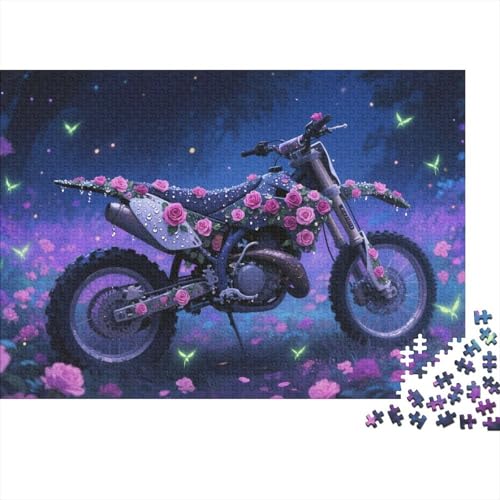 Puzzle Offroad-Motorrad Mit 1000 Teilen Für Erwachsene,Magisches Blumenfeld EIN Unmögliches Geschicklichkeitsspiel Familien-Puzzlespiel Home-Dekoration 1000pcs (75x50cm) von YYVKPMLXC
