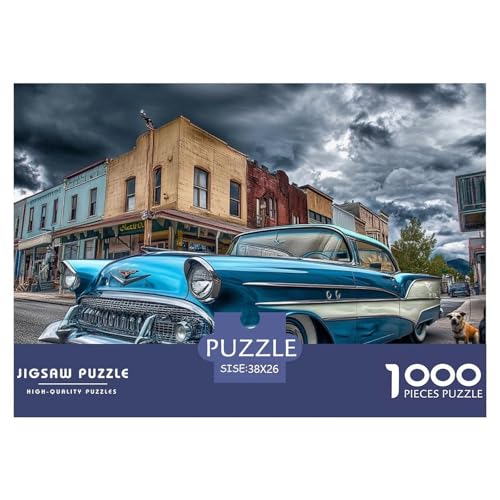 Puzzle Oldtimer-Sedan Mit 1000 Teilen Für Erwachsene,Oldtimer Anspruchsvolles Spielzeug Lernspiel Spielzeug Geschenk Home-Dekoration 38x26cm/1000pcs von YYVKPMLXC