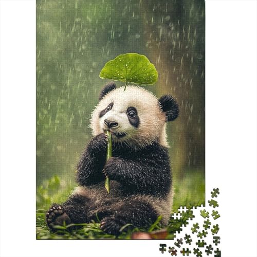 Puzzle Panda Mit 1000 Teilen Für Erwachsene, Anspruchsvolles Spielzeug Süße Haustier Holzpuzzles Lernspiel Spielzeug Geschenk Home-Dekoration 1000pcs (75x50cm) von YYVKPMLXC