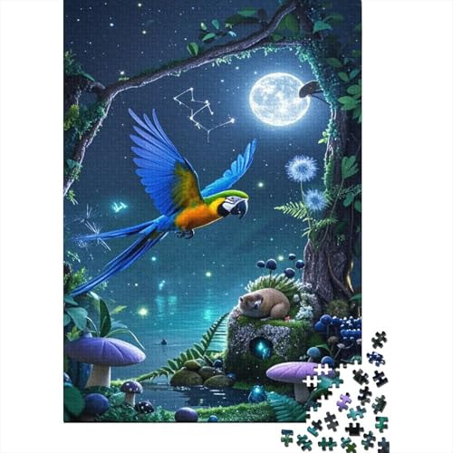 Puzzle Papagei Aus 1000 Stücken Für Erwachsene Tropischer Regenwald Anspruchsvolles Spielzeug Holzpuzzles Familien-Puzzlespiel Home-Dekoration 1000pcs (75x50cm) von YYVKPMLXC