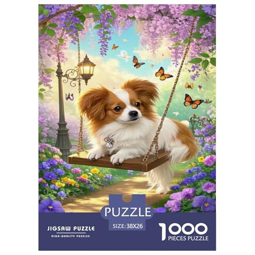 Puzzle Papillon-Welpe Mit 1000 Teilen Für Erwachsene,Frühlingsgarten Scene EIN Unmögliches Geschicklichkeitsspiel Lernspiel Spielzeug Geschenk Home-Dekoration 38x26cm/1000pcs Puzzle Papillon-Welpe Mit 1000 Teilen Für Erwachsene,Frühlingsgarten Scene EIN Unmögliches Geschicklichkeitsspiel Lernspiel Spielzeug Geschenk Home-Dekoration 38x26cm/1000pcs von YYVKPMLXC